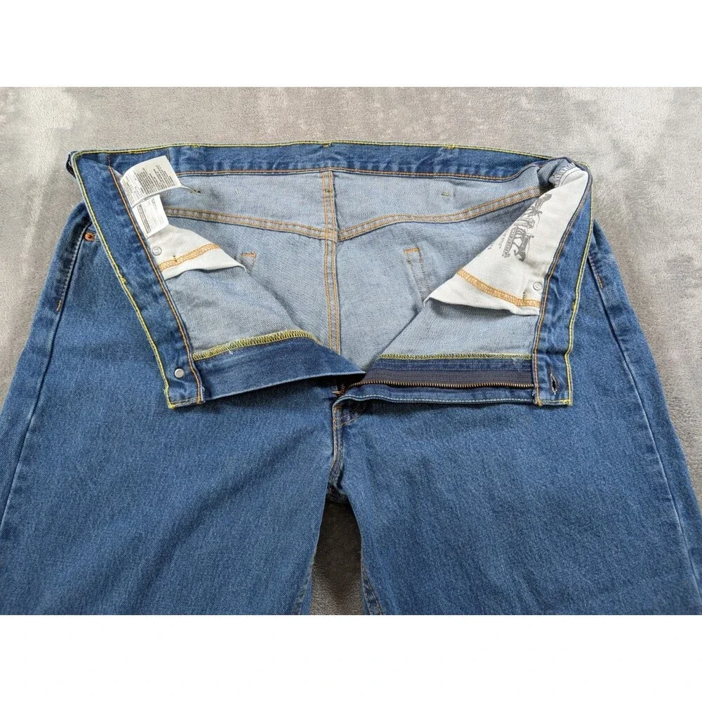 Levi's 550 Jeans Mens 44x30 Blue Denim Relaxed Fit Straight Leg Cotton Casual